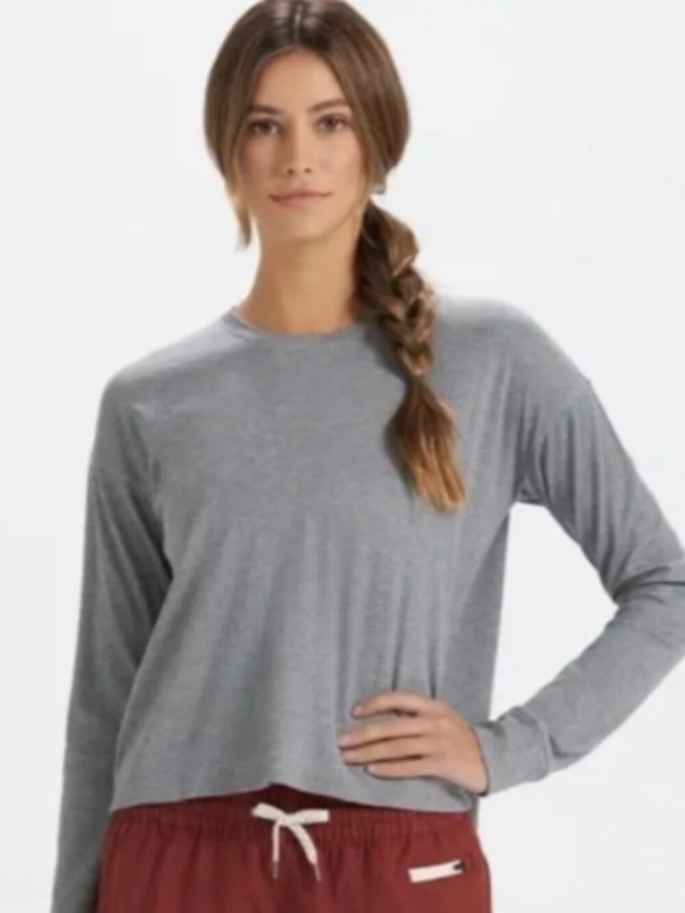 Vuori Long Sleeve Ribbed Mudra Top Medium Airport Travel Minimalist M Lounge
